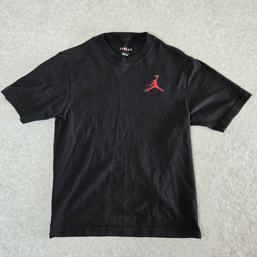 Nike Air Jordan Flight Essentials Holiday Black Red T Shirt Tee Santa Mens Small